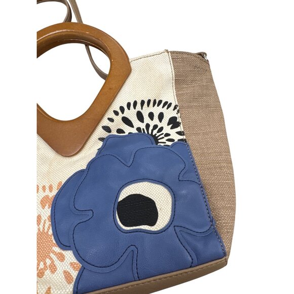 Relic Vintage Womens tan beige Canvas Floral Shoulder Bag SKU 7334 - Picture 4 of 16